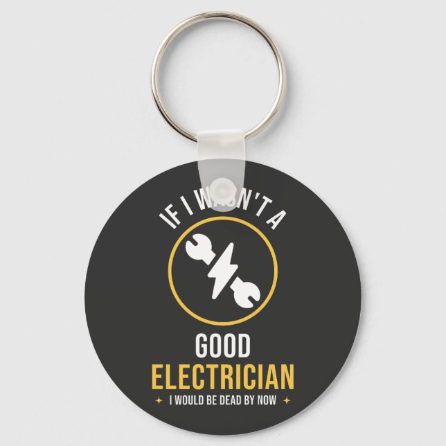 Funny Electrician Quote  Keychain (Front)