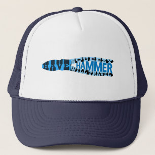 Funny Electrician Squeezy Hammer Trucker Hat