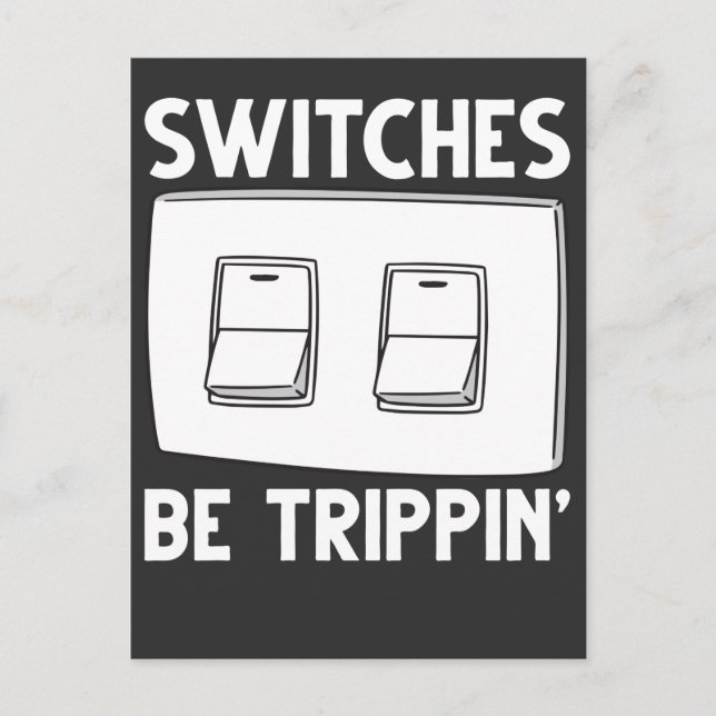 Funny Electrician Switches Electrical Engineering Postcard (Front)