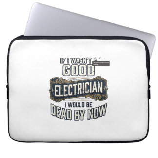 Funny Electrician Vintage Engraving Quote Design Laptop Sleeve