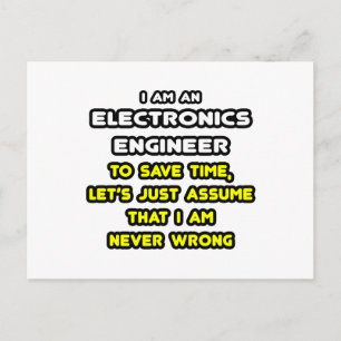 Funny Electronics Engineer T-Shirts and Gifts Postcard