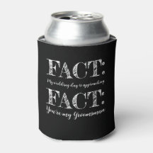 Funny & Elegant Fact Groomsman Proposal Black