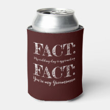 Funny & Elegant Fact Groomsman Proposal Maroon