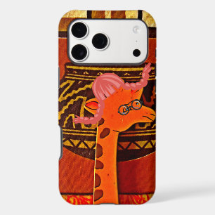 Funny Elegant Giraffe Accessorized African Style