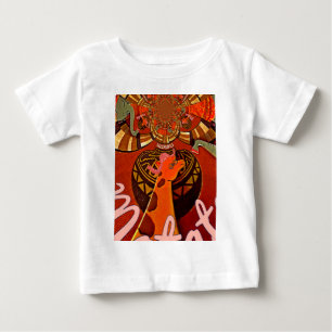 Funny Elegant Giraffe Accessorized African Style Baby T-Shirt