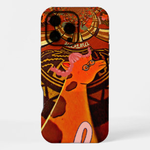 Funny Elegant Giraffe Accessorized African Style iPhone 16 Pro Max Case