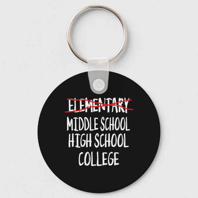 Funny Elementary School Graduation Tee 6th Grade G Keychain (Front)