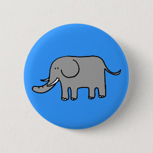 Funny elephant 2 inch round button