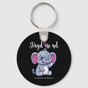 Funny Elephant Flower Forget Me Not Heimerheimer A Keychain