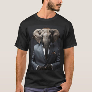 Funny elephant in suit T-Shirt