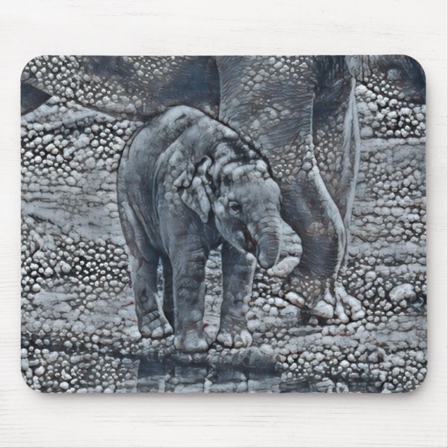 funny elephant mouse pad (Front)