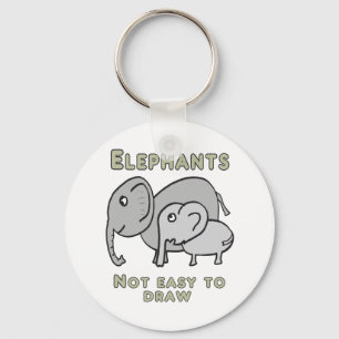 Funny Elephants Keychain
