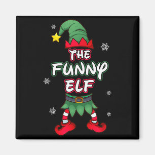 Funny Elf Christmas Pajamas Pjs Matching Family Gr Magnet