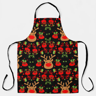 Funny Elf Christmas Wrapping Apron
