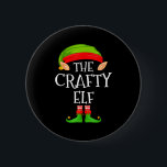 Funny Elf Family Christmas Crafty Elf Sweater Matc 2 Inch Round Button<br><div class="desc">Funny Elf Family Christmas Crafty Elf Sweater Matching Elf</div>