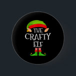 Funny Elf Family Christmas Crafty Elf Sweater Matc 2 Inch Round Button<br><div class="desc">Funny Elf Family Christmas Crafty Elf Sweater Matching Elf</div>