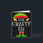 Funny Elf Family Christmas Crafty Elf Sweater Matc Card<br><div class="desc">Funny Elf Family Christmas Crafty Elf Sweater Matching Elf</div>