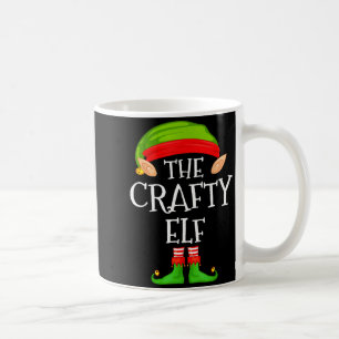 Funny Elf Family Christmas Crafty Elf Sweater Matc Coffee Mug