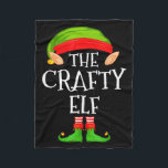 Funny Elf Family Christmas Crafty Elf Sweater Matc Fleece Blanket<br><div class="desc">Funny Elf Family Christmas Crafty Elf Sweater Matching Elf</div>