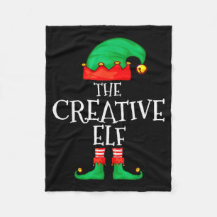 Funny Elf Family Christmas Creative Elf Sweater Me Fleece Blanket