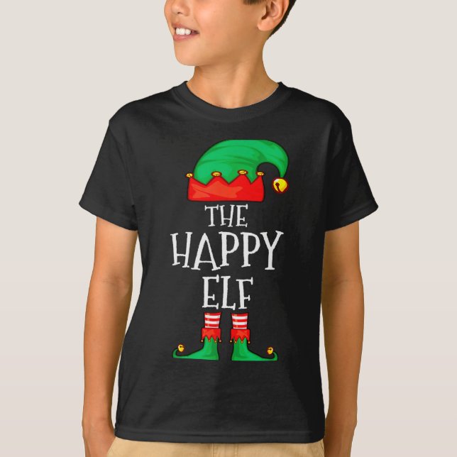 Funny Elf Family Christmas The Happy Elf Sweater M (Front)