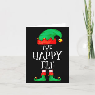 Funny Elf Family Christmas The Happy Elf Sweater M Card
