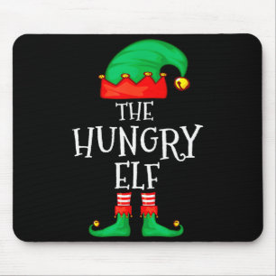 Funny Elf Family Christmas The Hungry Elf Sweater Mouse Pad
