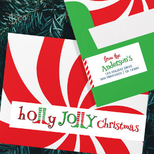 Funny Elf Legs Holly Jolly Christmas  Wrap Around Label