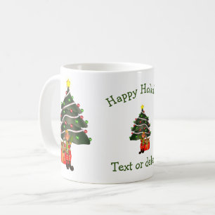 Funny Elf Personalized Christmas Holiday  Coffee Mug
