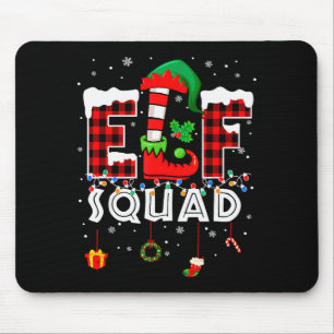 Funny Elf Squad Christmas Family Matching Pajamas  Mouse Pad