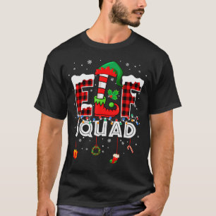 Funny Elf Squad Christmas Family Matching Pajamas T-Shirt
