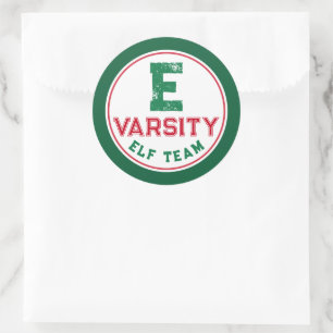 Funny Elf Team Christmas Stickers 