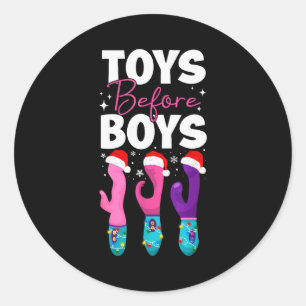 Funny Embarring Toys Before Boys Fun Adult Humour  Classic Round Sticker