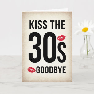 Funny Embrasse les années 30 Au revoir, 40e carte 