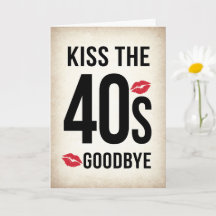 Funny Embrasse les années 40 Au revoir, 50e carte
