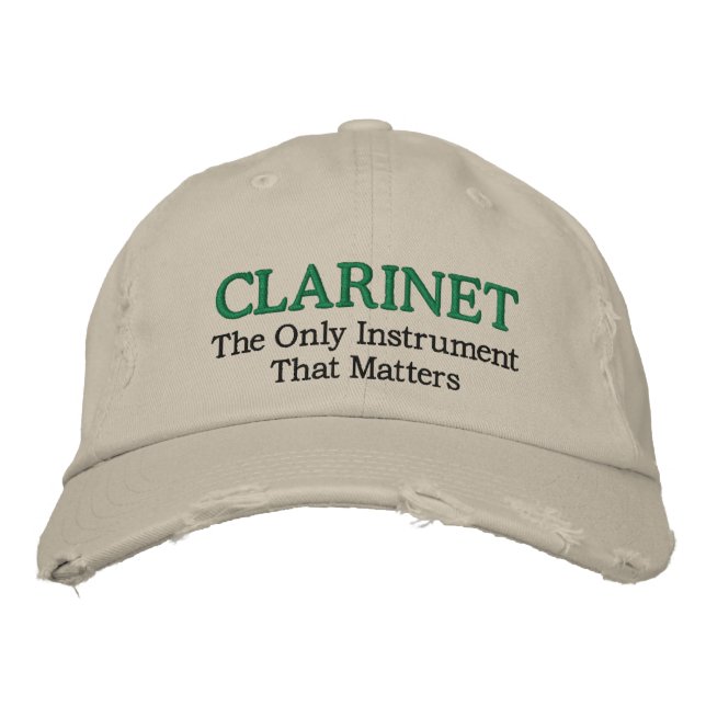 Funny Embroidered Clarinet Music Hat (Front)
