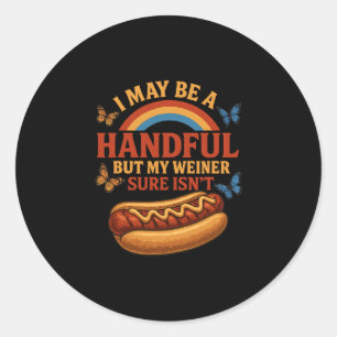 Funny Embyrring Crude Cringey Inappropriate Humor  Classic Round Sticker