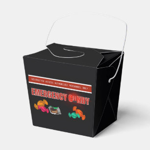 Funny Emergency Candy Construction Theme Favor Box