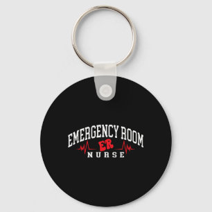 Funny Emergency Department Emergency Room Nurse ER Keychain