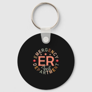 Funny Emergency Department Tech Emergency Room Tec Keychain