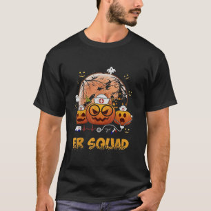 Funny Emergency ER Nurse Pumpkin Nursing Spooky Ha T-Shirt