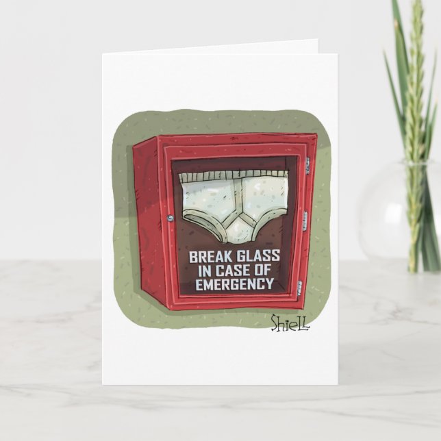 Funny Emergency Underpants Card (Front)
