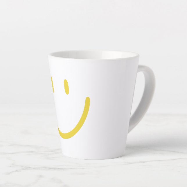 Funny Emoji Face Latte Mug (Right Angle)