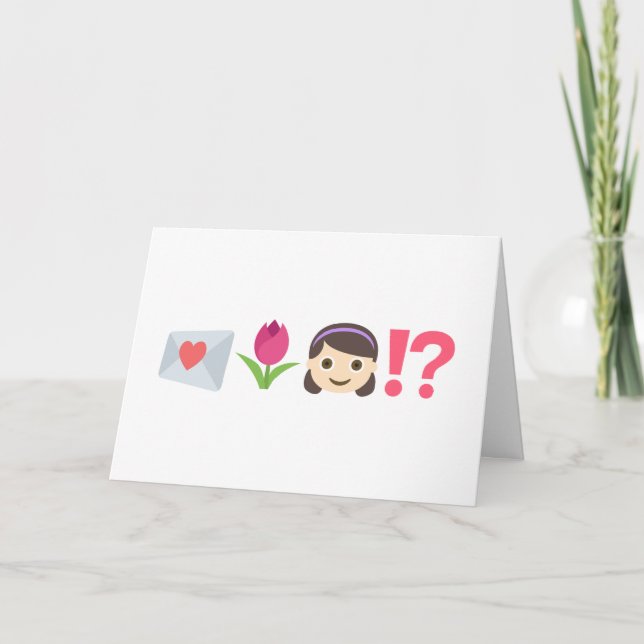 Funny Emoji Flower Girl Request Invitation (Front)