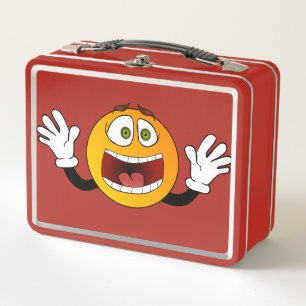Funny emoji lunch box