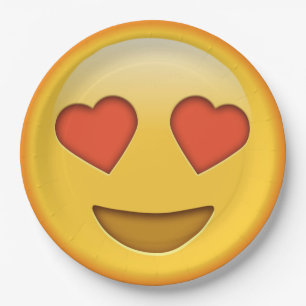 Funny emoji paper plate