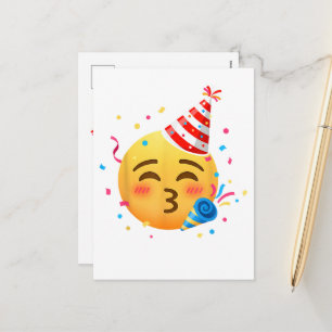 Funny Emoticon Party Holiday Postcard