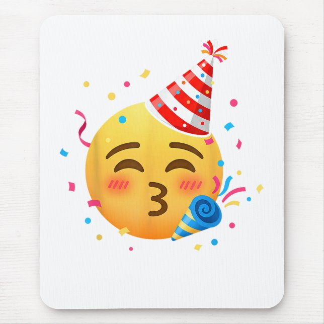 Funny Emoticon Party Mouse Pad (Front)