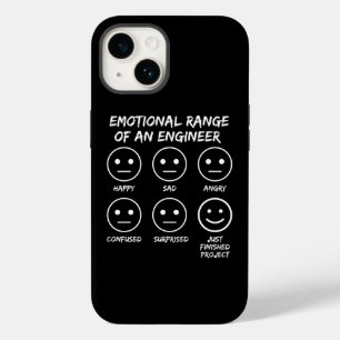  Funny Emotional Range Of An Engineer Fan Faces Case-Mate iPhone 14 Case