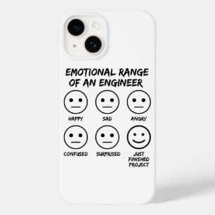  Funny Emotional Range Of An Engineer Fan Faces Case-Mate iPhone 14 Case
